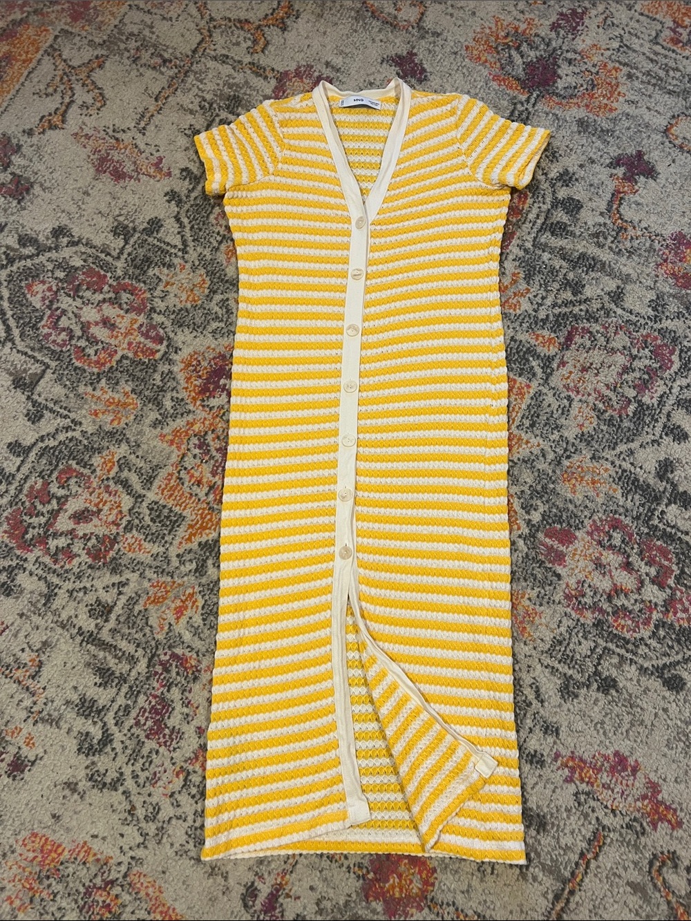 Mango striped yellow dress